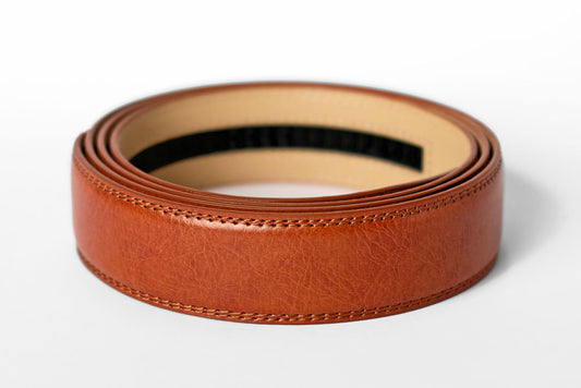 Single Cognac Leather Strap 125cm